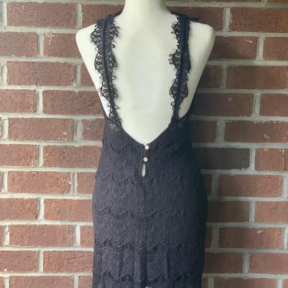 Free People Gorgeous Black Lace Dress - Picture 2 of 9